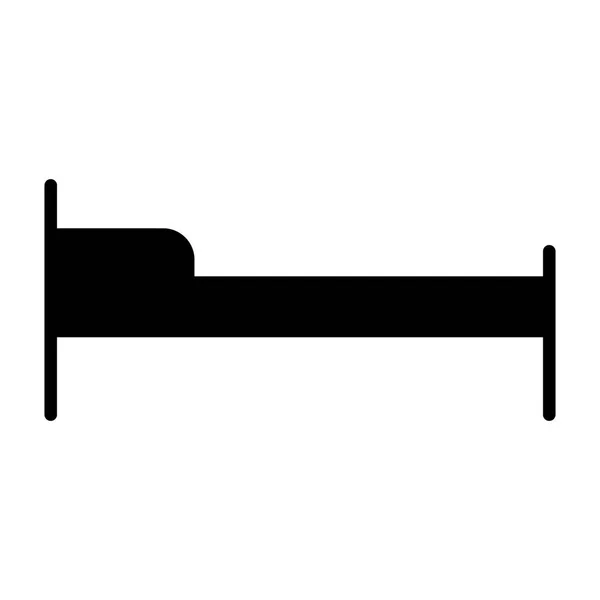 Hotelbetten-Symbol. Vektor einfach minimal 96x96 Piktogramm — Stockvektor