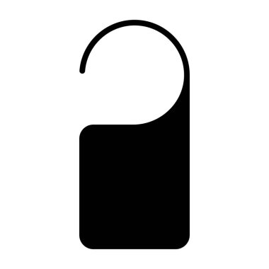 Kapı etiket asılı simgesi. Vektör basit en az 96 x 96 piktogram. İşareti rahatsız etmeyin