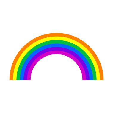 Renkli gökkuşağı Icon.Vector illüstrasyon