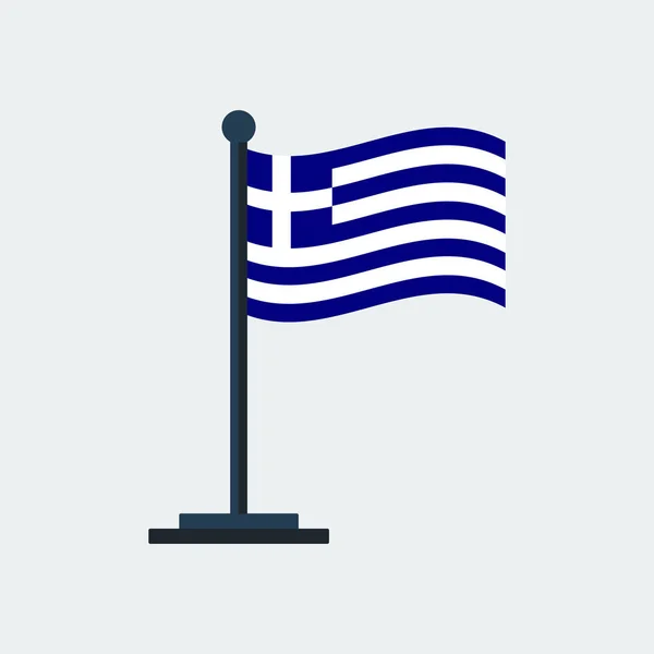 Σημαία της περίπτερο Greece.Flag. Εικονογράφηση διάνυσμα — Διανυσματικό Αρχείο