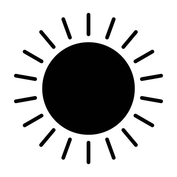 Icône de soleil. Pictogramme vectoriel minimal simple 96x96 — Image vectorielle