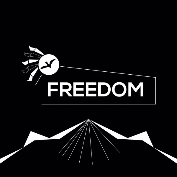 自由とその先の頂点 — ストックベクタ