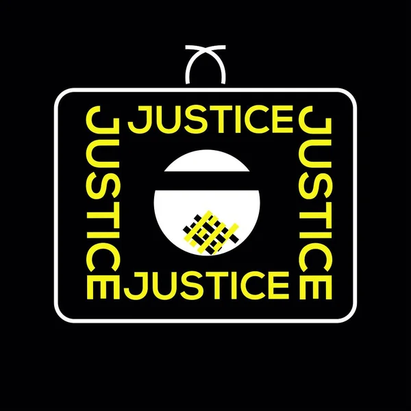 正義が果たされない世界 — ストックベクタ