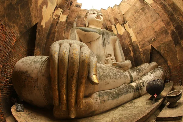 Wat Chum Sukhothai Historical Park Historic Site Big Statue Buddha — Stock Photo, Image