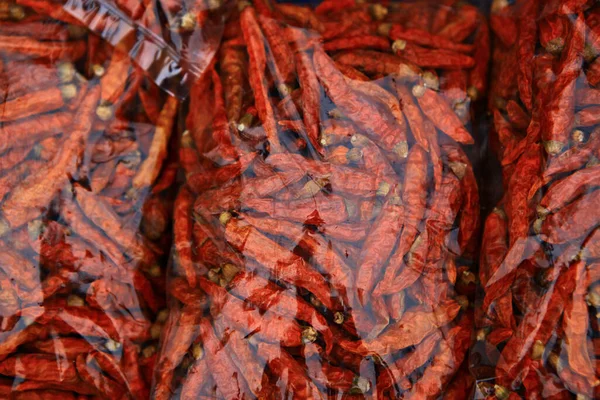 Close Shot Red Chili Pepper Market — Stock Photo, Image