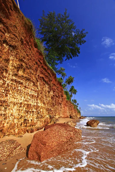 Beau Lever Soleil Red Beach Prachuabkirikhan Thaïlande — Photo