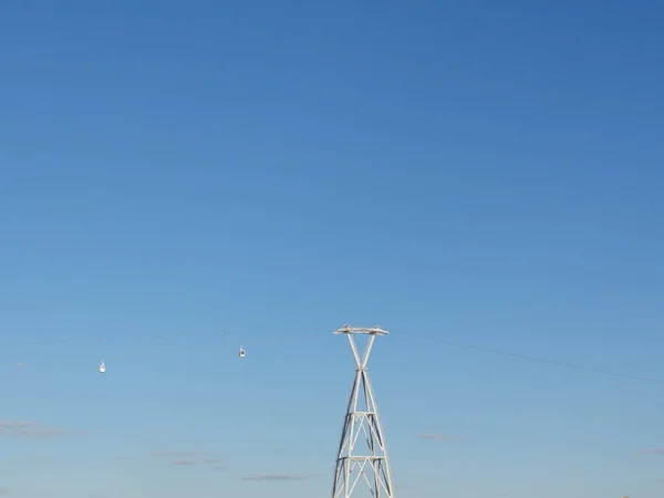 Cable Car Support Blue Sky — Stock Photo, Image