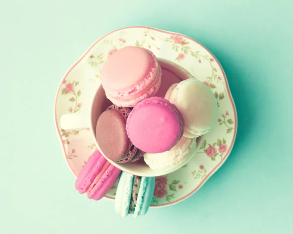 Macarons franceses vintage — Fotografia de Stock