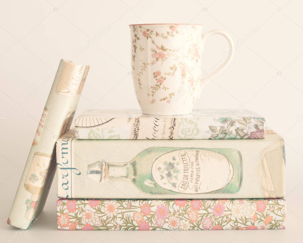 Tea Cup over books