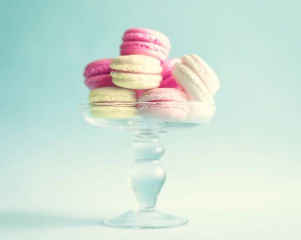 Pastel Vintage Macaroons Franceses Coloridos — Fotografia de Stock