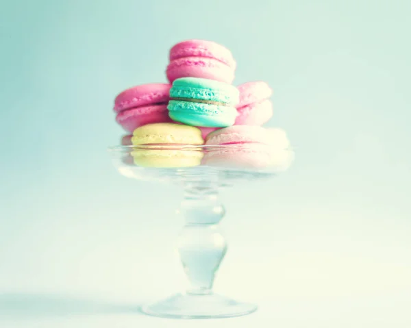 Macaron Francesi Vintage Color Pastello — Foto Stock