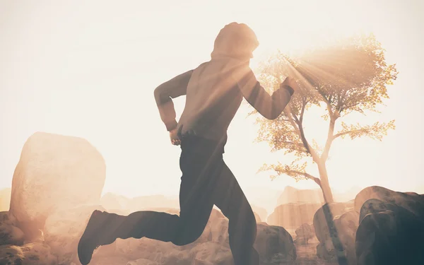 Joven chico corriendo — Foto de Stock