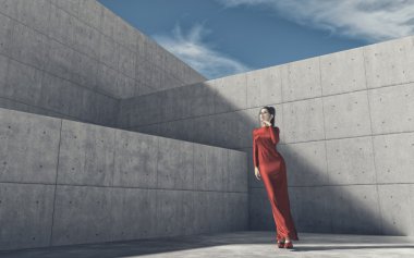 Zarif kadın dış moda portre