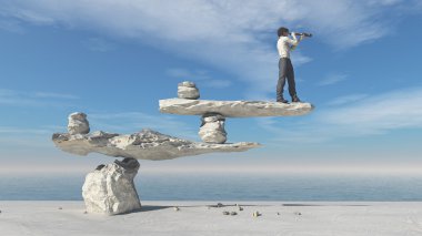 dürbün ile genç adam 