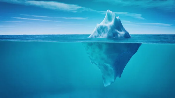 Подводный вид на айсберг — стоковое фото