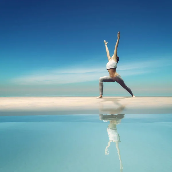 Tânăra care face yoga — Fotografie, imagine de stoc