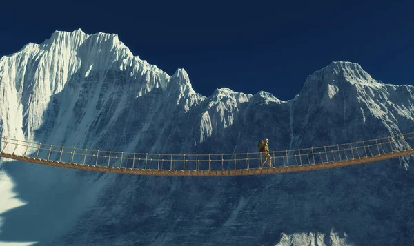 Gezgin bir sırt çantası ile