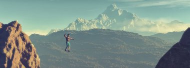 Dengede yürüyen genç adam