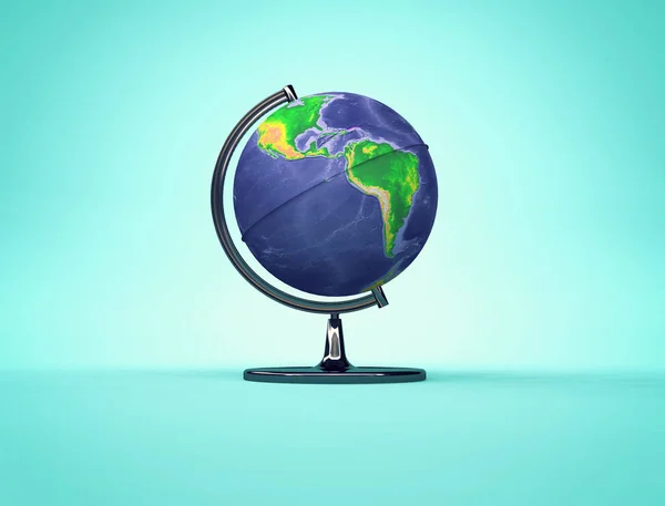Desk Globo da Terra com continentes americanos lado — Fotografia de Stock