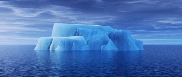 Blick auf Eisberg mit wunderschönem transparentem Meer — Stockfoto