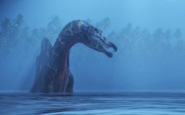 Spinosaurus lake clipart