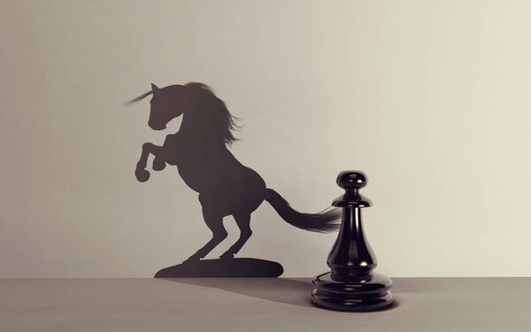 Pawn shadow horse