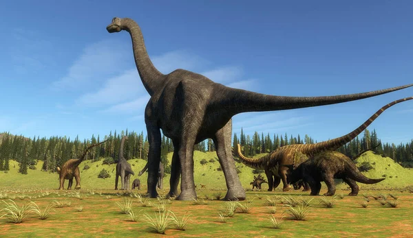 Dinosaurier Tal Dies Ist Eine Darstellung — Stockfoto