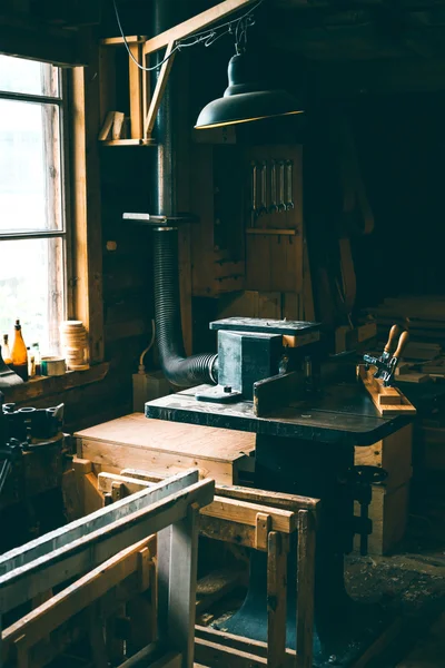 Old carpenter's tools for working with wood — Stock Photo, Image