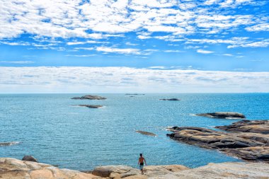 Yeşil wally taş dağ manzarası