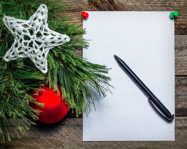 Kırmızı Top ile Noel arka plan