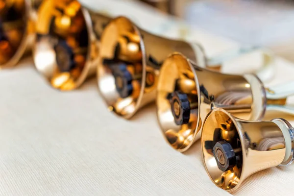 Handbells redo att spela — Stockfoto