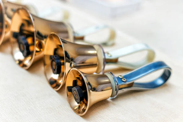 Handbells připraven ke hře — Stock fotografie