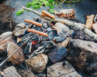 Büyük sosis ızgara