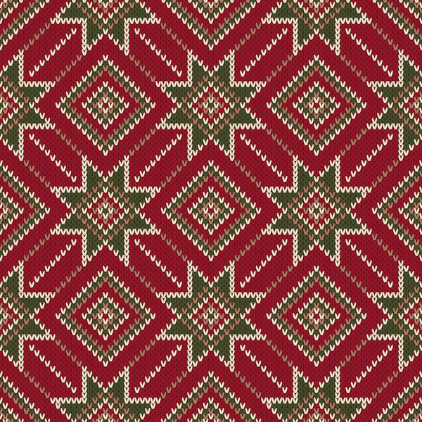 Christmas Holiday Seamless Knitted Pattern. Scheme for Knitting Sweater Pattern Design and Cross Stitch Embroidery. Wool Knit Texture Imitation