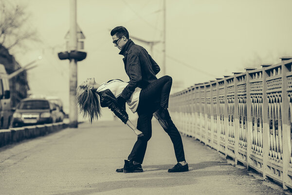 Young beautiful couple