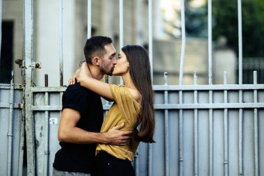 Genç güzel şık moda Çift