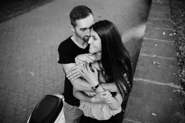 Güzel genç çift selfie yapar