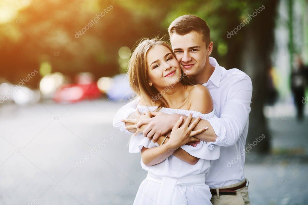 Young beautiful couple