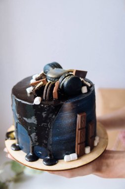 güzel tasarımcı çikolatalı kek