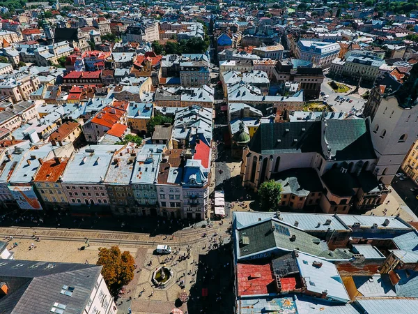 Vue aérienne du paysage urbain dans la vieille ville — Photo