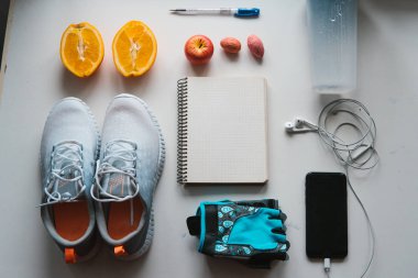Egzersiz ve fitness, Planlama kontrol diyeti konsepti.