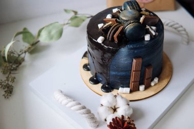 güzel tasarımcı çikolatalı kek