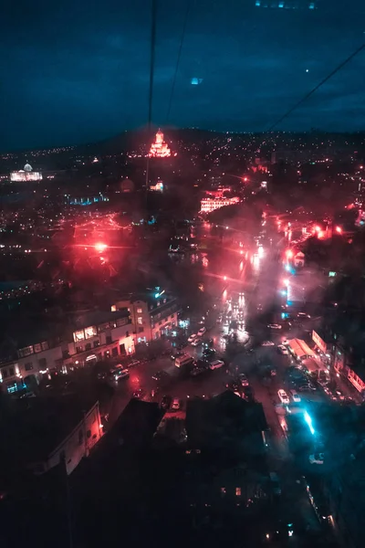 Cidade velha grande à noite, Tbilisi — Fotografia de Stock