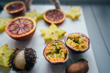 egzotik meyve tabağı.