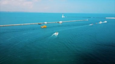 Bağlantı noktası deniz feneri havadan görünümü