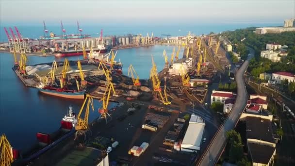 Porto de comércio marítimo de Odessa — Vídeo de Stock