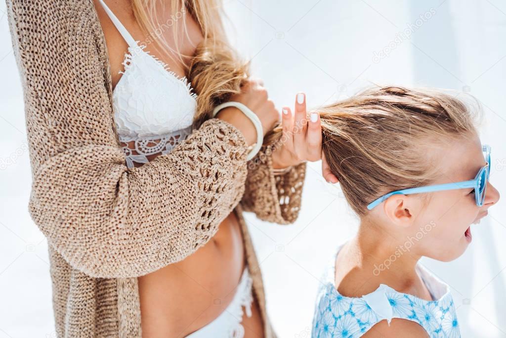 Mom and daughter spend time together