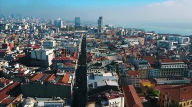 İstanbul'a uçuş görünümünden.
