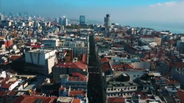 İstanbul'a uçuş görünümünden.