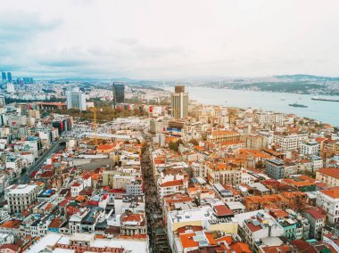 İstanbul'a uçuş görünümünden.